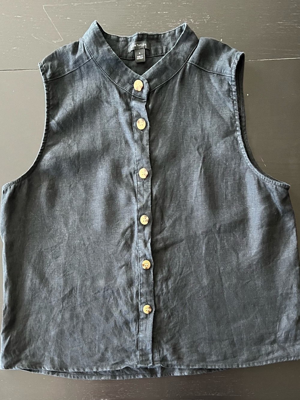 Linen Button Down Vest